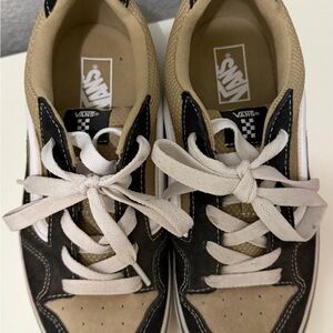 Boys Vans Black and Tan size 5 Sneakers
